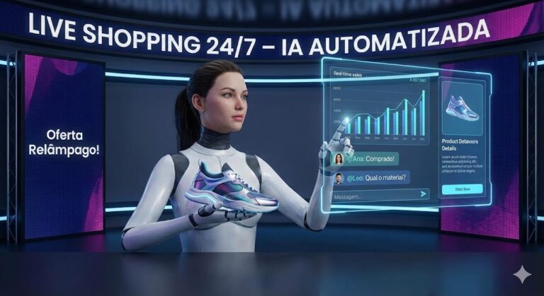 Avatares de IA assumem o comando: Live Shopping Automatizado transforma o e-commerce em operação 24/7
